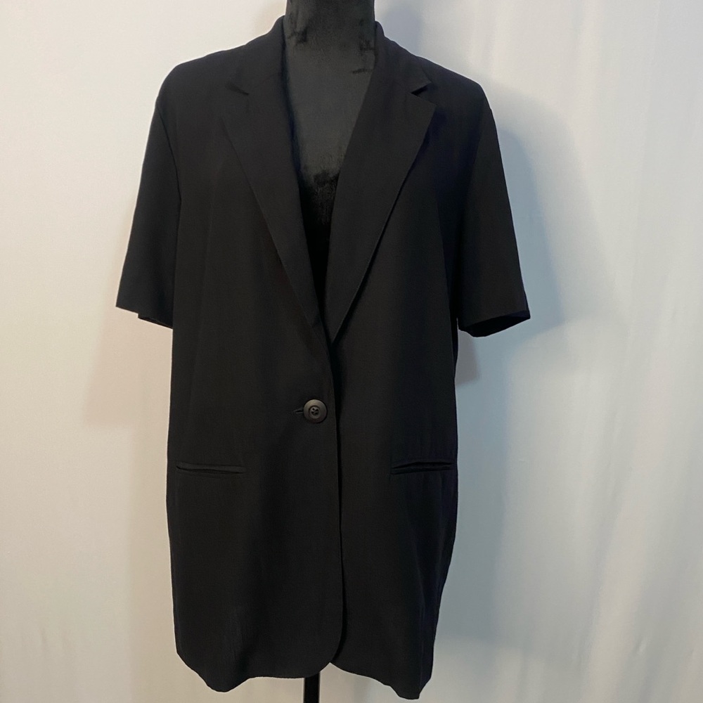 Sag Harbor Black Short Sleeve Blazer